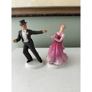 Avon Fred Astaire & Ginger Rogers "The Barkleys Of Broadway" 1984 Figurines Porc